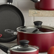 WearEver Nonstick Dishwasher Safe Cookware Set, 10-Piece, Red | $28 | Amazon